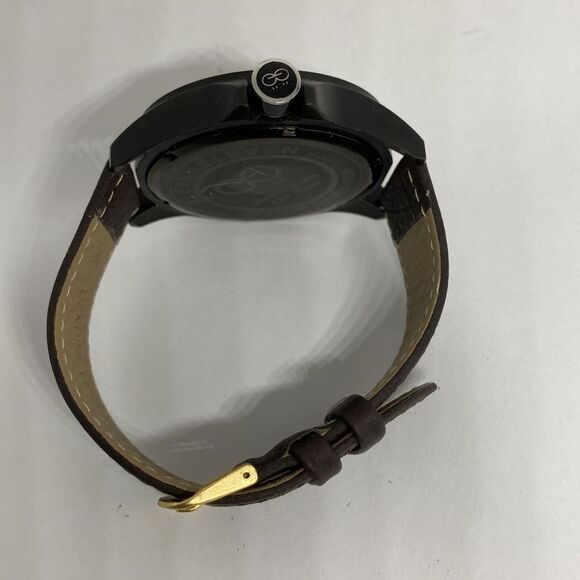 Eleven Eleven Unisex Brown Leather Analog Camo Dial Quartz Wrist Watch LJ439 - Picture 11 of 12